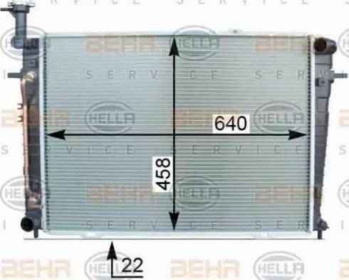 BEHR HELLA Service 8MK 376 763-674 - Radiator, mühərrikin soyudulması www.furqanavto.az