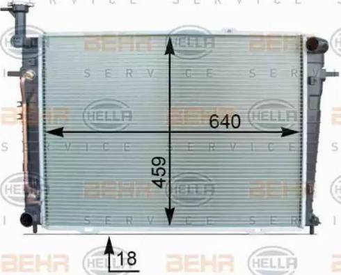 BEHR HELLA Service 8MK 376 763-671 - Radiator, mühərrikin soyudulması furqanavto.az