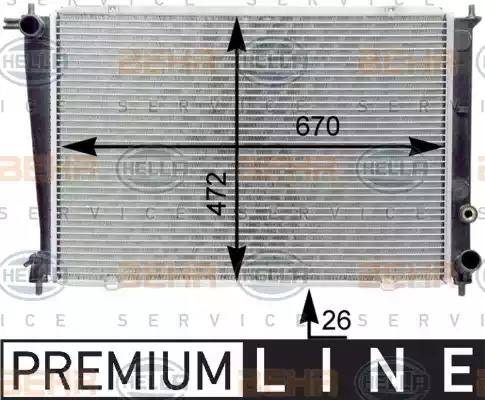 BEHR HELLA Service 8MK 376 763-111 - Radiator, mühərrikin soyudulması furqanavto.az