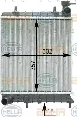 BEHR HELLA Service 8MK 376 762-064 - Radiator, mühərrikin soyudulması furqanavto.az