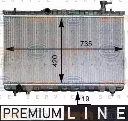 BEHR HELLA Service 8MK 376 762-331 - Radiator, mühərrikin soyudulması furqanavto.az