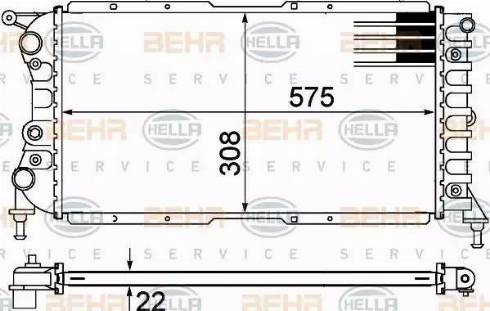 BEHR HELLA Service 8MK 376 767-511 - Radiator, mühərrikin soyudulması furqanavto.az