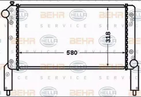 BEHR HELLA Service 8MK 376 767-671 - Radiator, mühərrikin soyudulması furqanavto.az