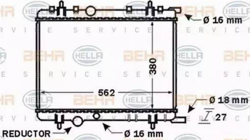 BEHR HELLA Service 8MK 376 767-091 - Radiator, mühərrikin soyudulması furqanavto.az