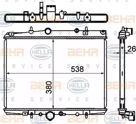 BEHR HELLA Service 8MK 376 767-061 - Radiator, mühərrikin soyudulması furqanavto.az