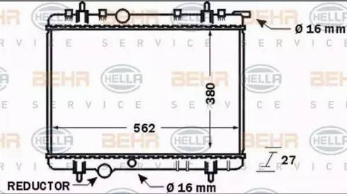 BEHR HELLA Service 8MK 376 767-081 - Radiator, mühərrikin soyudulması furqanavto.az