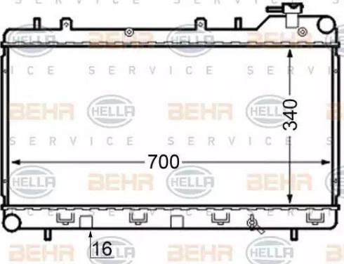 BEHR HELLA Service 8MK 376 704-571 - Radiator, mühərrikin soyudulması furqanavto.az