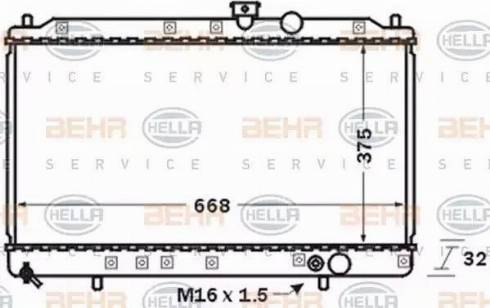 BEHR HELLA Service 8MK 376 704-711 - Radiator, mühərrikin soyudulması furqanavto.az