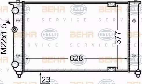 BEHR HELLA Service 8MK 376 705-561 - Radiator, mühərrikin soyudulması furqanavto.az