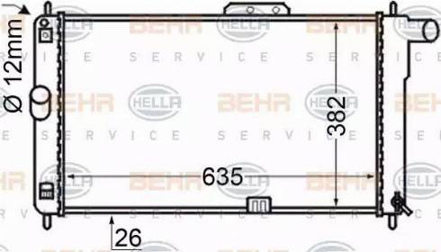 BEHR HELLA Service 8MK 376 705-641 - Radiator, mühərrikin soyudulması furqanavto.az