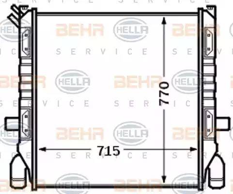 BEHR HELLA Service 8MK 376 705-711 - Radiator, mühərrikin soyudulması furqanavto.az