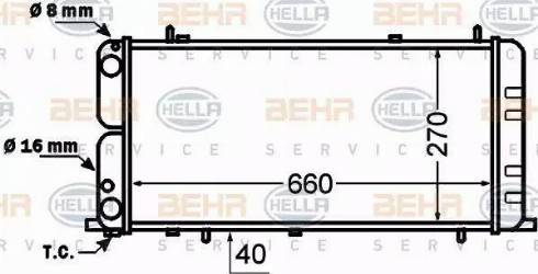 BEHR HELLA Service 8MK 376 705-731 - Radiator, mühərrikin soyudulması furqanavto.az