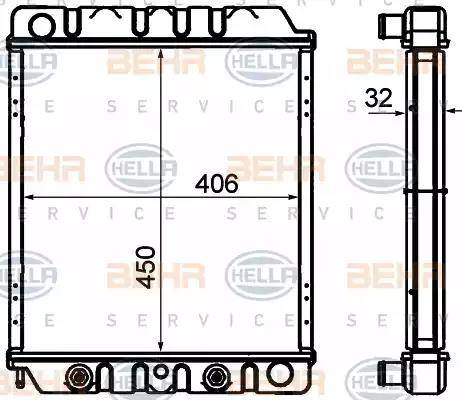 BEHR HELLA Service 8MK 376 706-791 - Radiator, mühərrikin soyudulması furqanavto.az