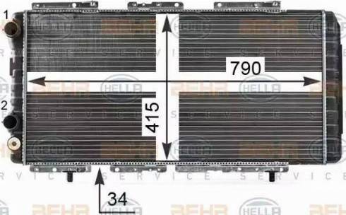 BEHR HELLA Service 8MK 376 700-551 - Radiator, mühərrikin soyudulması furqanavto.az