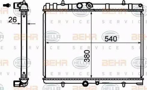 BEHR HELLA Service 8MK 376 700-521 - Radiator, mühərrikin soyudulması furqanavto.az