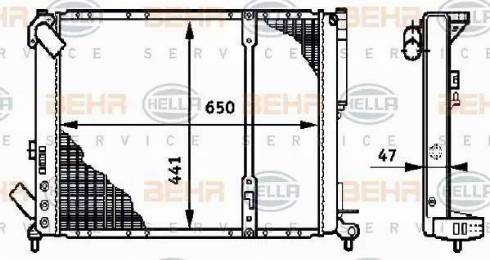 BEHR HELLA Service 8MK 376 708-461 - Radiator, mühərrikin soyudulması furqanavto.az