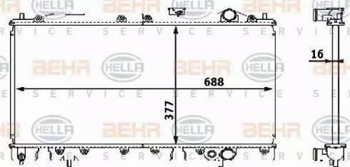 BEHR HELLA Service 8MK 376 708-401 - Radiator, mühərrikin soyudulması furqanavto.az