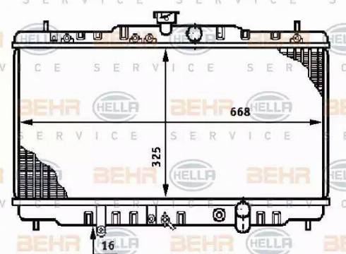 BEHR HELLA Service 8MK 376 708-551 - Radiator, mühərrikin soyudulması furqanavto.az