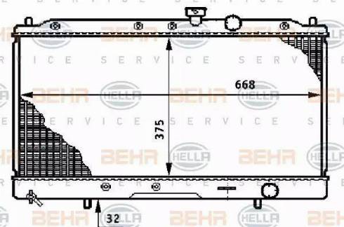 BEHR HELLA Service 8MK 376 708-651 - Radiator, mühərrikin soyudulması furqanavto.az