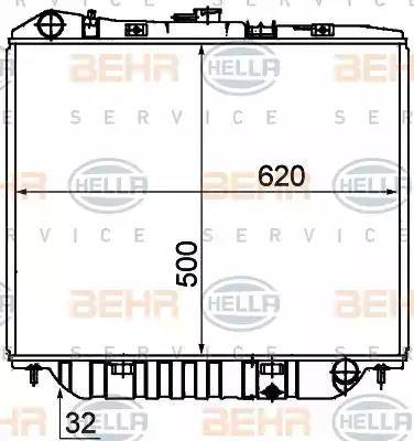 BEHR HELLA Service 8MK 376 708-661 - Radiator, mühərrikin soyudulması furqanavto.az