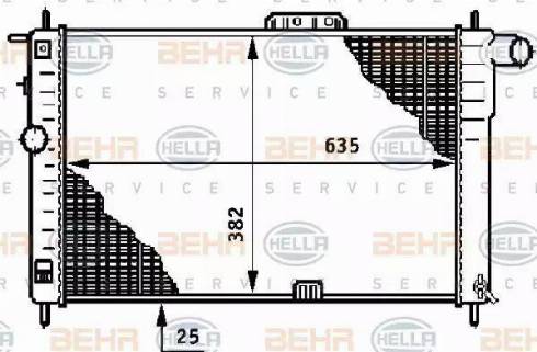 BEHR HELLA Service 8MK 376 708-631 - Radiator, mühərrikin soyudulması furqanavto.az