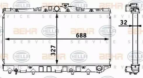 BEHR HELLA Service 8MK 376 708-181 - Radiator, mühərrikin soyudulması furqanavto.az