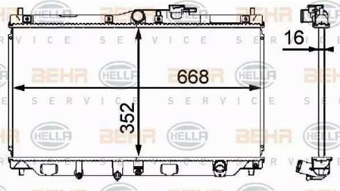 BEHR HELLA Service 8MK 376 708-131 - Radiator, mühərrikin soyudulması furqanavto.az