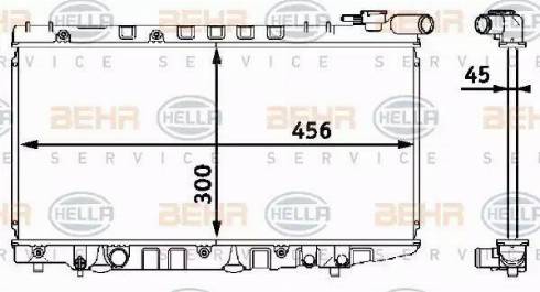 BEHR HELLA Service 8MK 376 708-351 - Radiator, mühərrikin soyudulması furqanavto.az