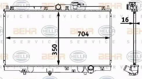 BEHR HELLA Service 8MK 376 708-261 - Radiator, mühərrikin soyudulması furqanavto.az