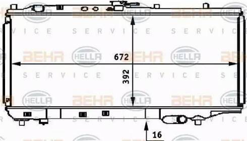 BEHR HELLA Service 8MK 376 708-231 - Radiator, mühərrikin soyudulması furqanavto.az