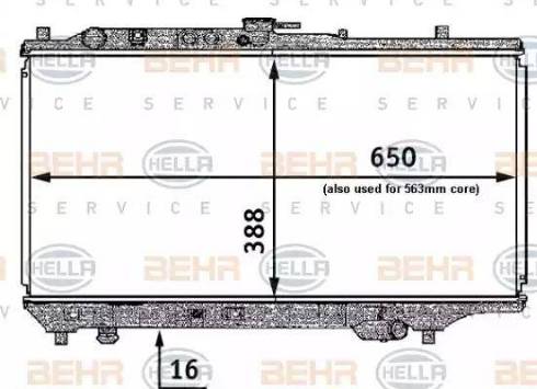 BEHR HELLA Service 8MK 376 707-411 - Radiator, mühərrikin soyudulması furqanavto.az