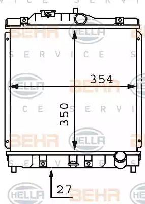 BEHR HELLA Service 8MK 376 707-551 - Radiator, mühərrikin soyudulması furqanavto.az