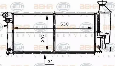 BEHR HELLA Service 8MK 376 707-081 - Radiator, mühərrikin soyudulması furqanavto.az