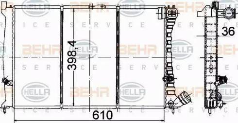 BEHR HELLA Service 8MK 376 707-171 - Radiator, mühərrikin soyudulması furqanavto.az