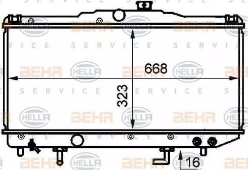 BEHR HELLA Service 8MK 376 707-711 - Radiator, mühərrikin soyudulması furqanavto.az