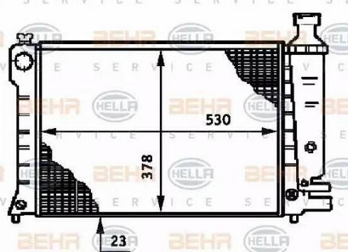 BEHR HELLA Service 8MK 376 719-411 - Radiator, mühərrikin soyudulması furqanavto.az