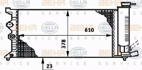 BEHR HELLA Service 8MK 376 719-431 - Radiator, mühərrikin soyudulması furqanavto.az