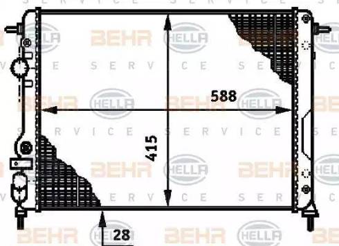 BEHR HELLA Service 8MK 376 719-664 - Radiator, mühərrikin soyudulması furqanavto.az