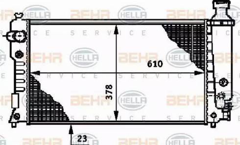 BEHR HELLA Service 8MK 376 719-601 - Radiator, mühərrikin soyudulması furqanavto.az