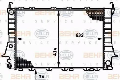 BEHR HELLA Service 8MK 376 719-351 - Radiator, mühərrikin soyudulması furqanavto.az