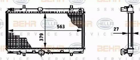 BEHR HELLA Service 8MK 376 719-291 - Radiator, mühərrikin soyudulması furqanavto.az