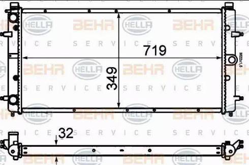 BEHR HELLA Service 8MK 376 714-481 - Radiator, mühərrikin soyudulması furqanavto.az