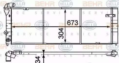 BEHR HELLA Service 8MK 376 714-501 - Radiator, mühərrikin soyudulması furqanavto.az