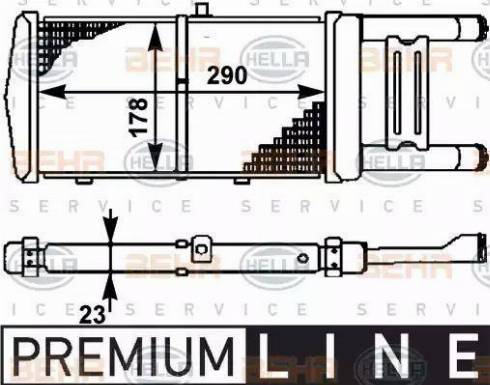 BEHR HELLA Service 8MK 376 714-531 - Radiator, mühərrikin soyudulması furqanavto.az