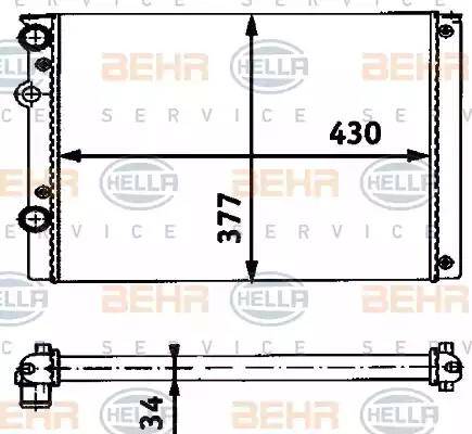 BEHR HELLA Service 8MK 376 714-651 - Radiator, mühərrikin soyudulması furqanavto.az