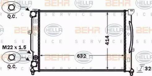 BEHR HELLA Service 8MK 376 714-611 - Radiator, mühərrikin soyudulması furqanavto.az