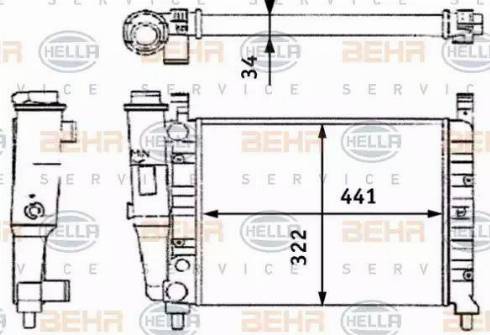 BEHR HELLA Service 8MK 376 714-051 - Radiator, mühərrikin soyudulması furqanavto.az