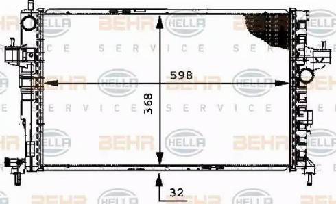 BEHR HELLA Service 8MK 376 714-384 - Radiator, mühərrikin soyudulması furqanavto.az