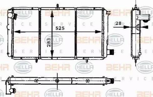 BEHR HELLA Service 8MK 376 715-401 - Radiator, mühərrikin soyudulması furqanavto.az