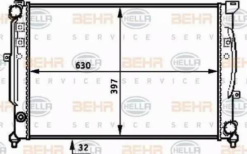 BEHR HELLA Service 8MK 376 715-334 - Radiator, mühərrikin soyudulması furqanavto.az